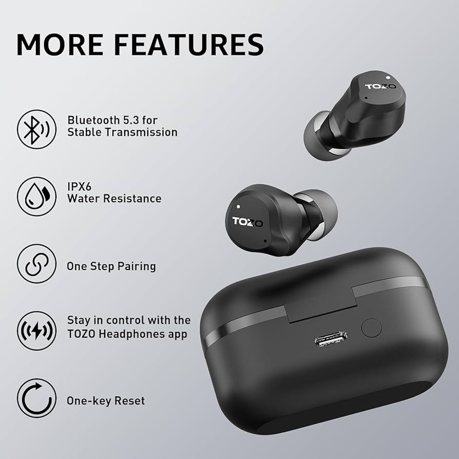 【新品•未使用】TOZOHASHZHE｜WIRELESS EARPHONE Amazon.com: TOZO NC9 Hybrid Active Noise Cancelling Wireless